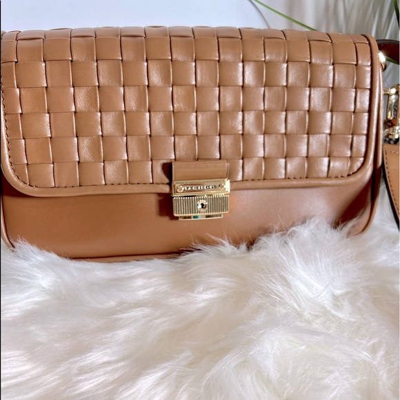 New MICHAEL KORS Bradshaw Small Woven Shoulder handBag Brown, purse, bag - Picture 7 of 13